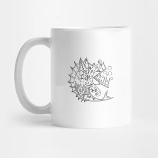 Space Fish Fantasy Mandala Design Mug